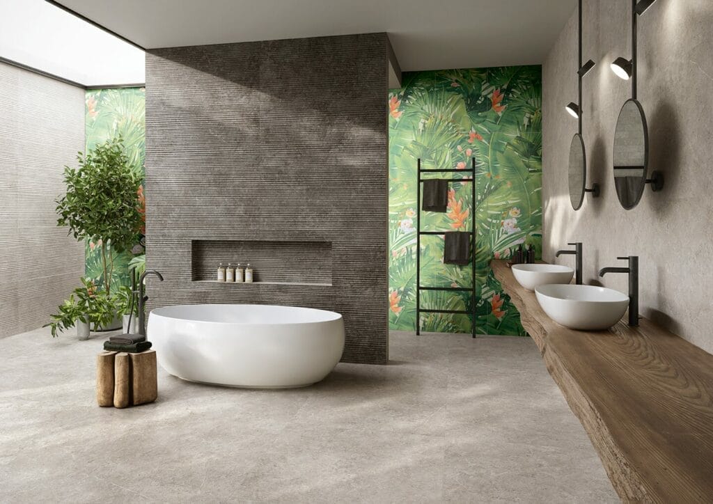 NOVABELL Cersaie 22 Landstone Gravel - Carbon BAGNO