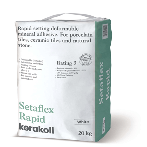 Kerakoll Setaflex Rapid Adhesive White 20kg - EMC Tiles